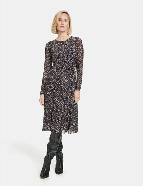 Gerry Weber Collection Kleid aus Mesh mit Wickeleffekt - schwarz (01038)