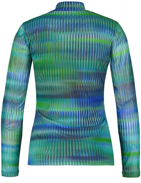 Gerry Weber Collection T-shirt à manches longues avec col montant - vert/bleu (05088)