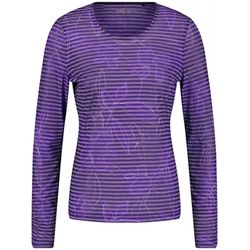 Gerry Weber Edition T-shirt à manches longues rayé avec motif floral - rose/violet (03039)