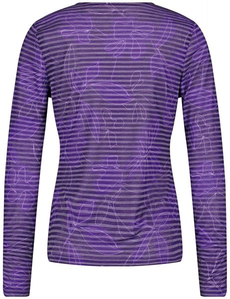 Gerry Weber Edition Striped long sleeve shirt with floral pattern - pink/purple (03039)