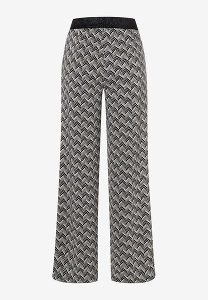 More & More Pantalon en jersey    - silver/blanc/noir (3790)
