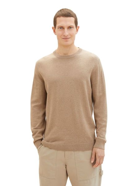 Tom Tailor Basic crewneck knit - brown (31089)