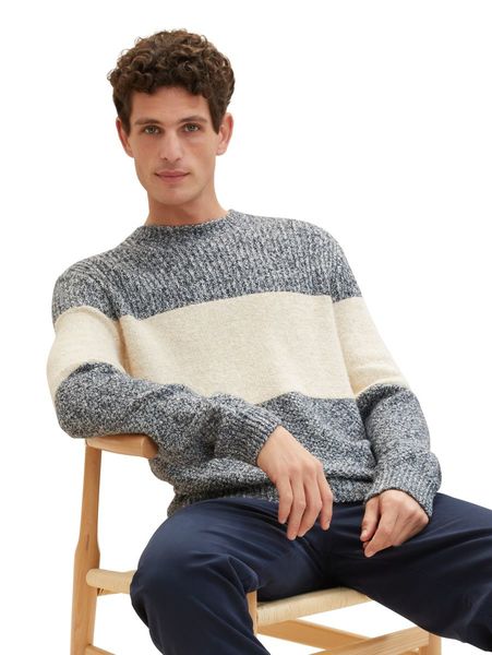 Tom Tailor Cosy twotone structured jumper - brown (32725)