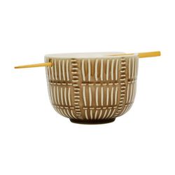 SEMA Design Bowl with chopsticks - brown (Beige)