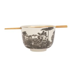 SEMA Design Bowl with chopsticks - gray/beige (1)
