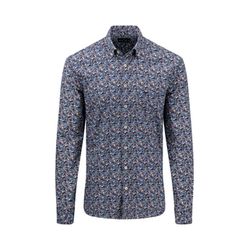 Fynch Hatton Casual fit: print shirt - blue (685)