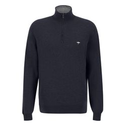 Fynch Hatton Sweater with zipper - blue (690)