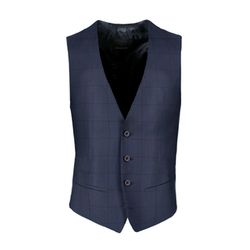Roy Robson Checked vest - blue (H401)