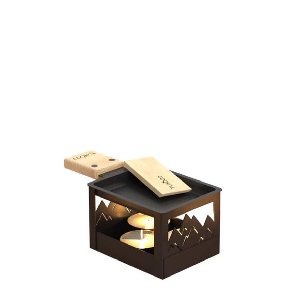 Cookut Raclette appliance with single candle - brown (Noir)