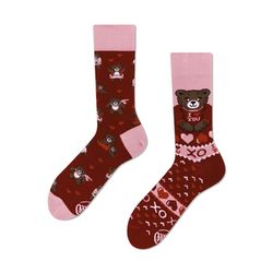 Many Mornings Socks - Love Teddy - pink/brown (00)