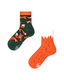 Many Mornings Socks - The Red Fox - orange/green (00)