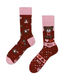 Many Mornings Chaussettes - Love Teddy - rose/brun (00)