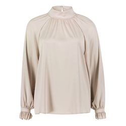 Zero Satinbluse - beige (1041)