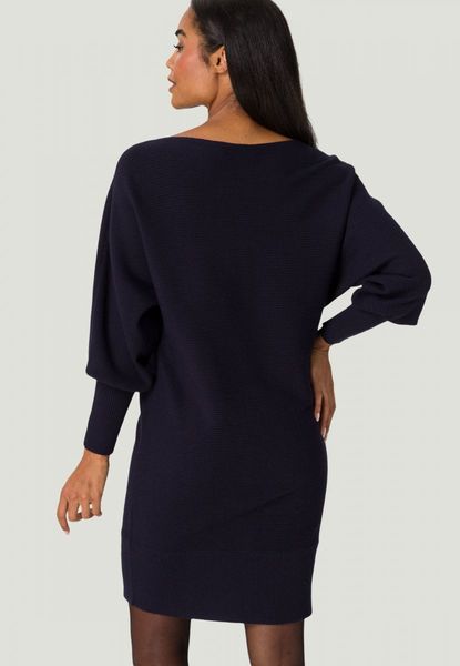 Zero Knitted dress with U-neckline - blue (8541)