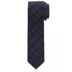 Olymp Krawatte Slim 6.5cm - lila/grau (38)