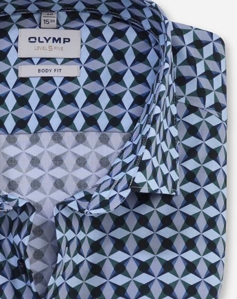 Olymp Body Fit: Olymp Level Five Hemd - grün (45)