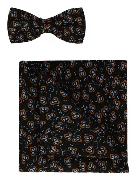 Olymp Bow tie / pocket square set - brown (28)