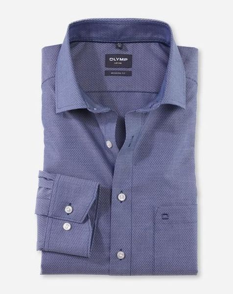 Olymp Modern fit: Shirt - blue (18)