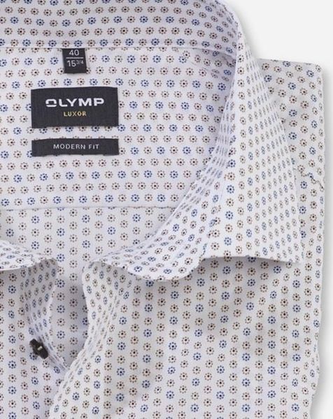 Olymp Modern fit: business shirt - brown (28)
