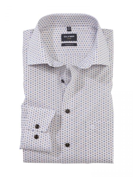 Olymp Modern Fit : chemise business - brun (28)