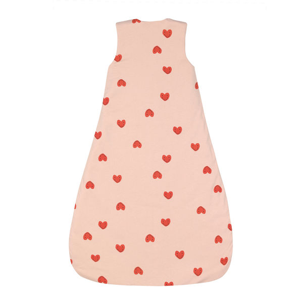 Lässig Baby sleeping bag - heart - red/pink (Peach Rose)