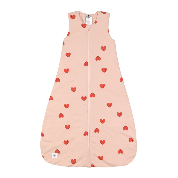 Lässig Baby sleeping bag - heart - red/pink (Peach Rose)