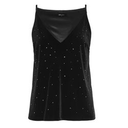BSB Velvet blouse with rhinestones - black (BLACK )