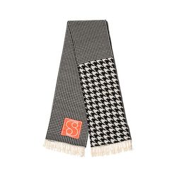 s.Oliver Red Label Scarf with houndstooth pattern   - white/black (99R4)
