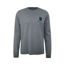 Q/S designed by T-shirt à manches longues avec application - gris (99D0)