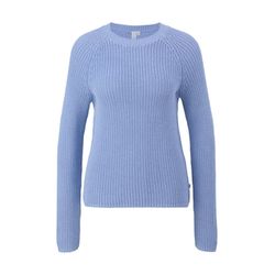 Q/S designed by Knitted sweater made of cotton mix - blue (5327)