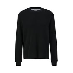 s.Oliver Red Label Sweat-shirt avec structure en piqué gaufré - noir (9999)