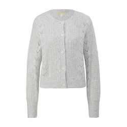 Q/S designed by Cardigan with knitted pattern  - white (07W0)