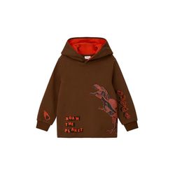 s.Oliver Red Label Kapuzensweatshirt mit Frontprint  - braun (8764)