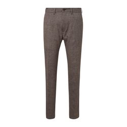 s.Oliver Red Label Slim : Pantalon de jogging en jersey en tweed-optique - brun (85A7)