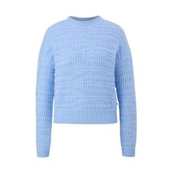 Q/S designed by Pull en tricot avec structure à motifs  - bleu (53W0)