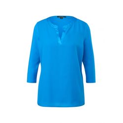 comma T-shirt long en mélange de tissus  - bleu (5527)
