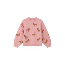 s.Oliver Red Label Knitted jumper with reindeer intarsia  - pink (42X5)