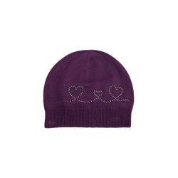 s.Oliver Red Label Fine knit hat with faux fur pompom   - purple (4836)