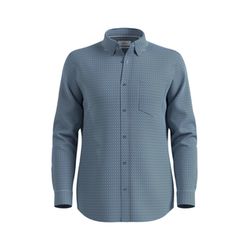 s.Oliver Red Label Slim : chemise en coton stretch - bleu/noir (59A4)