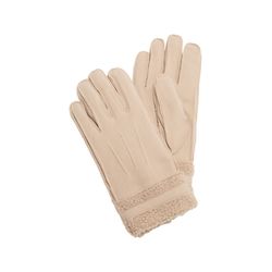 s.Oliver Red Label Finger Gloves with Teddy Plush  - brown/beige (82W2)