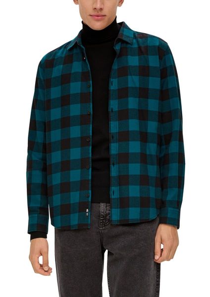 Q/S designed by Flannel shirt  - green/blue (67N0)