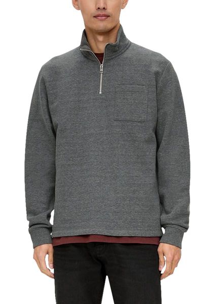 s.Oliver Red Label Sweatshirt with breast pocket  - gray (9730)