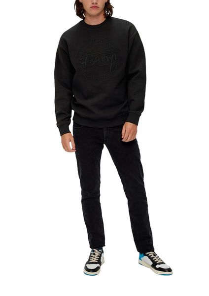 Q/S designed by Scuba sweatshirt with embroidery   - black (99L0)