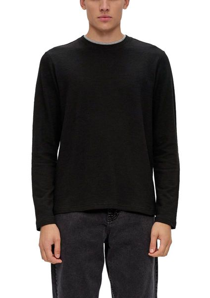 Q/S designed by Long sleeve with layering detail  - black (9999)