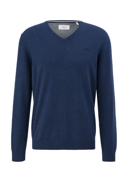 s.Oliver Red Label Regular fit: fine knit sweater - blue (58W1)