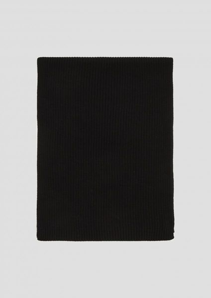s.Oliver Red Label Écharpe tricotée en coton - noir (9999)