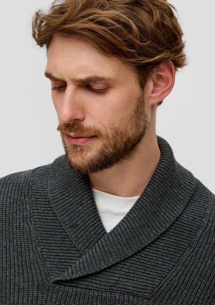 s.Oliver Red Label Knitted jumper with shawl collar   - gray (9823)