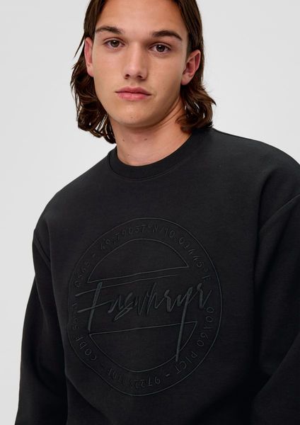 Q/S designed by Scuba sweatshirt with embroidery   - black (99L0)