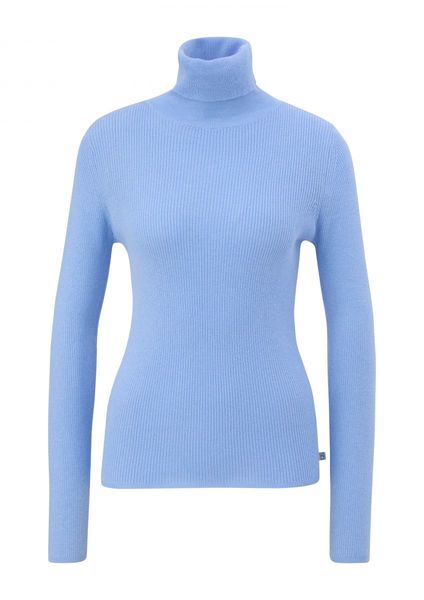 Q/S designed by Fine knit turtleneck sweater   - blue (53W0)
