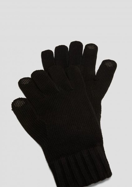 s.Oliver Red Label Cotton knitted gloves   - black (9999)